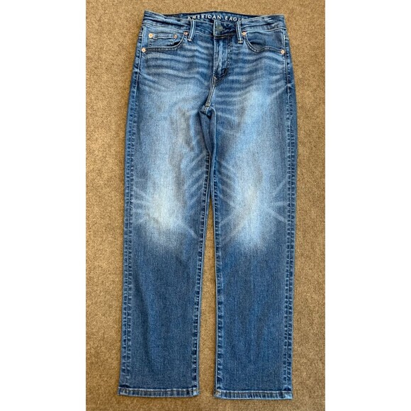 American Eagle Jeans Mens 30x30 Original Straight Whiskered Y2K Denim Airflex+ - Picture 1 of 10